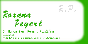 roxana peyerl business card
